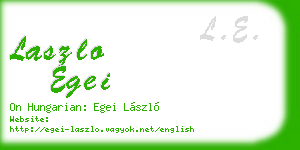 laszlo egei business card