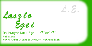 laszlo egei business card